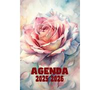 Agenda 2025-2026: Scolaire fleur | Journalier (une page par jour) | Septembre à Juillet | 14,8 x 21 cm | Collège et Lycée et primaire | magnifique fleurs rose | garçon et fille.
