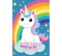 Agenda 2025-2026: Scolaire Licorne | Journalier (une page par jour) | Septembre à Juillet | 14,8 x 21 cm | Collège et Lycée et primaire | Animal mignon | pour fille thème licorne.