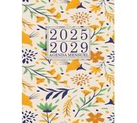 Agenda 2025 2029: mensuel et annuel/Calendrier de 05 ans avec Jours Fériés/ Planificateur de 60 Mois de Janvier2025 à Décembre2029