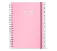 Agenda 2025: agenda settimanale e mensile da gennaio 2025 a dicembre 2025, 15,9 x 21 cm, 12 linguette mensili, 14 pagine per appunti, tasca in plastica, copertina flessibile con rilegatura a doppio