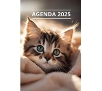 AGENDA 2025 - CHAT: Petit format de poche | 4 langues | Janvier à Décembre 2025 | 52 semaines | 1 semaine sur 2 pages | Format pratique 10x15 cm, 115 pages | Fantaisie, original | Cadeau à offrir