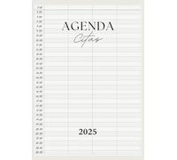 Agenda 2025 Citas Peluqueria: Libro de Citas para Peluqueria con Fecha y por Horas, Intervalo de 30 Minutos | Dia por Pagina, 4 Empleados, de 7:00 a 22:30, y Calendario de Mes Corriente A4
