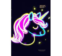 Agenda 2025 Dia Por Pagina a4: Unicornio - Diaria Vista - Con Horas - Incluidos Sabado Y Domingo - Anual: 12 Meses - Español - Tapa Blanda - Sin ... Tamaño 21x29.7 - Dombre, Mujer & Infantil.