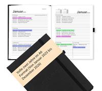 Agenda 2025 e 2026 A6 (giorno 2025 - dicembre 2026) per 2 anni | calendario 2025 - 2026 come calendario degli appuntamenti, agenda, agenda settimanale in tedesco nero