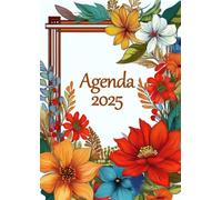 AGENDA 2025 Fleurs: A6 Compact Format de poche pour organisation quotidienne, Minimaliste avec Vue Hebdomadaire & Mensuelle sur DEUX PAGES. Parfait ... Filles, Garçons, étudiants & Pro. Nature Art