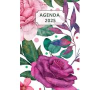 AGENDA 2025 - FLEURS: Petit format de poche | 4 langues | Janvier à Décembre 2025 | 52 semaines | 1 semaine sur 2 pages | Format pratique 10x15 cm, 115 pages | Fantaisie, original | Cadeau à offrir