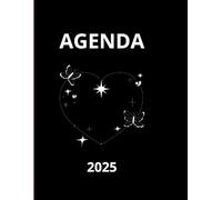 Agenda 2025: ideal para que tus momentos sean especiales.: De tapa blanda ,en blanco y negro, con detalles fantasticos.