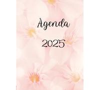Agenda 2025: Incluye secciones para planificación semanal, mensual y diaria por horas, presupuesto anual y mensual, tamaño 8.25x11 pulgadas, tapa blanda.