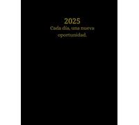 Agenda 2025 - Planificador Diario, Semanal y Mensual, 8.5 x 11", Papel de Alta Calidad, Diseño Elegante y Funcional, Ideal para Oficina, Escuela y Hogar, 136 Páginas (Negro)