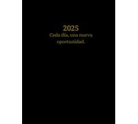 Agenda 2025 - Planificador Diario, Semanal y Mensual, 8.5 x 11" , Tapa Dura, Papel de Alta Calidad, Diseño Elegante y Funcional, Ideal para Oficina, Escuela y Hogar, 136 Páginas (Negro)
