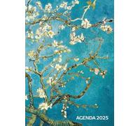 Agenda 2025: Planner Settimanale Con Intervallo Orario 5:00 - 23:00 | Vista Verticale Formato A4 | 1 Settimana Su 2 Pagine | 12 Mesi Intempo | Diario ... | Van Gogh Ramo di mandorlo fiorito
