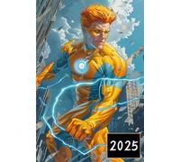 Agenda 2025 Semainier A5 Vertical: Cartoon Super Héros (1 semaine sur 2 pages) Avec Heure | Format Moyen | 15x21 cm | Couverture Souple | Professionnel et particulier | Janvier 2025 à Décembre 2025