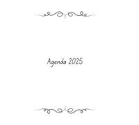Agenda 2025: Semainier avec une semaine répartie sur deux pages, couvrant 12 mois de janvier à décembre 2025.
