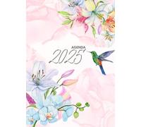 Agenda 2025: Semainier petit format avec heures - A5 - 1 semaine sur 2 pages avec numero de la semaine - Un mois sur 2 pages - Vue verticale