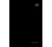Agenda 2025 Semana Vista A4: Negra - Vertical - 7 Dias - Con Horas y Notas - Español, Ingles,... - Diario - Anual - Grande - Tapa Blanda - Sin Anillas ni Espiral - Para Hombre, Mujer & Infantil.