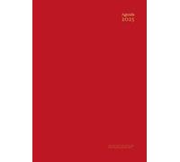 Agenda 2025 Semana Vista A4: Roja - Vertical - 7 Dias - Con Horas y Notas - Español, Ingles,... - Diario - Anual - Grande - Tapa Blanda - Sin Anillas ni Espiral - Para Hombre, Mujer & Infantil.