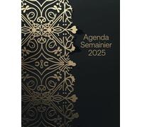 Agenda 2025 Vertical avec heures: Planificateur 1 semaine sur 2 pages, 12 mois janvier a decembre