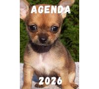 Agenda 2026,12 mesi con planner settimanale e mensile: Formato A5, due pagine per ogni settimana, spazio per gli appunti, tema cucciolo di cane