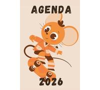 Agenda 2026,12 mesi con planner settimanale e mensile: Formato A5, due pagine per ogni settimana, spazio per gli appunti, tema cartoon