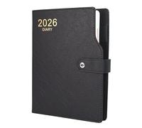 Agenda 2026,2026, formato A5, pagina al giorno da gennaio a dicembre, agenda giornaliera per tutto l'anno con linguette mensili colorate, passante per penna, tasca interna fine e pannelli laterali