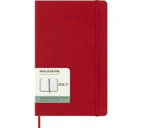 Moleskine 18 Monate Wochen Notizkalender 2026/2027, L/A5, 1 Wo = 1 Seite, Rechts linierte Seite, Fester Einband, Scharlachrot