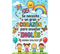 Agenda 2026 2027 Semana Vista: Regalo para maestra de ingles