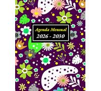 Agenda 2026-2030 mensual a4: 5 años, planificador mensual de enero 2026 a diciembre 2030, calendario de 60 meses, 1 Mes Para 2 Páginas.