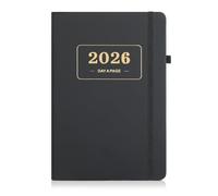 Agenda 2026 A5 - Pianificatore per Gestione del Tempo, Ideale per Ufficio, Scuola e Viaggi, Nero - Versión en Español