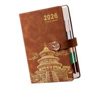 Agenda 2026 annuale per la gestione del tempo, agenda giornaliera per viaggiatori, con layout di pianificazione strutturata, calendario settimanale mensile