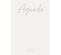 Agenda 2026: Blanc | Semainier (une semaine sur deux pages) | Format A5 | 15x21 cm | Planning hebdomadaire avec les heures | Français