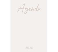 Agenda 2026: Blanc | Semainier (une semaine sur deux pages) | Grand format - A4 | 21x29,7 cm | Planning hebdomadaire avec les heures | Français