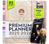 Agenda 2026 Deluxe Legge d’attrazione, un viaggio di 12 mesi per aumentare produttività, passione, obiettivi e felicità, agenda settimanale con obiettivi di felicità, organizer e diario di gratitudine