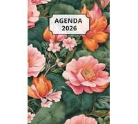 AGENDA 2026 - FLEURS: Petit format de poche | 4 langues | Janvier à Décembre 2026 | 52 semaines | 1 semaine sur 2 pages | Format pratique 10x15 cm, 115 pages | Fantaisie, original | Cadeau à offrir