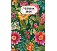 AGENDA 2026 - FLEURS: Petit format de poche | 4 langues | Janvier à Décembre 2026 | 52 semaines | 1 semaine sur 2 pages | Format pratique 10x15 cm, 115 pages | Fantaisie, original | Cadeau à offrir