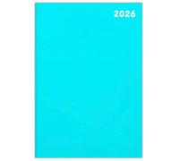 Agenda 2026, formato A4, A5, A6, pagina per giorno, scrivania e visualizzazione settimanale, per studenti, insegnanti, casa, ufficio, business year planner (turchese, formato A4, visualizzazione