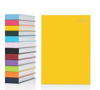 Agenda 2026, formato A4, A5, visualizzazione giornaliera, visualizzazione settimanale, per tutto l'anno, da scrivania, copertina rigida (A5, pagina per giorno, giallo)