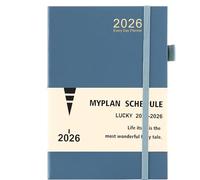 Agenda 2026, formato A5, un giorno per pagina, agenda 2026, formato A5, una pagina per giorno, per tutto l'anno, da gennaio a dicembre, planner giornaliero e mensile con passante per penna, linguette