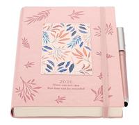 Agenda 2026, formato A5, una pagina al giorno, agenda giornaliera, da gennaio 2026 a dicembre 2026, agenda settimanale mensile con penna, adesivi (rosa 2026, A5)