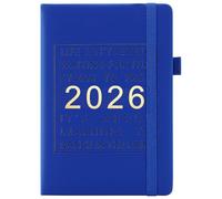 Agenda 2026, formato A5, una pagina al giorno, da gennaio a dicembre, planner giornaliero per tutto l'anno, con linguette mensili colorate, diario accademico 2026 con copertina rigida, con tasca