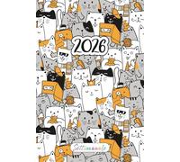 Agenda 2026 Gatti: Carino Pianificatore Settimanale Verticale 2026 | 12 Mesi, da Gennaio a Dicembre | Planner Italiano con Vista Settimana su Due Pagine | Coordinatrice del Caos