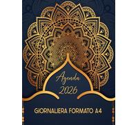 Agenda 2026 Giornaliera Formato A4: Pianificatore 2026 Con Orari 08:00 - 19:00 | a partire dal 1 gennaio - dicembre 2026 | una pagina per ogni giorno | A4 (20.96 x 27.94 cm) | 380 Pagine