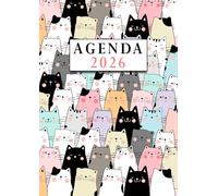 Agenda 2026 giornaliera: Planner Giornaliero A4, un giorno per pagina, con spazi per pianificare le vostre giornate, tracciare compiti, priorità e prendere nota - gatti