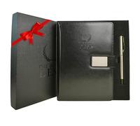 Agenda 2026 giorno per pagina A5 REGAL in pelle vegana e copertina rigida. Penna a sfera con inchiostro gel. Agenda a fogli crema per appunti lunghi. Agenda giornaliera professionale 365 giorni. 21,5