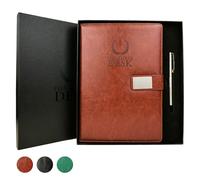 Agenda 2026 giorno per pagina B5 REGAL con copertina rigida in pelle vegana. Penna a sfera con inchiostro gel. Agenda giornaliera professionale per fogli crema per appunti lunghi. Organizzatore