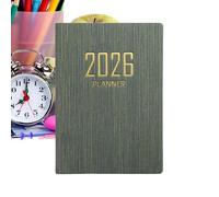 Agenda 2026 in inglese, formato A7, organizer portatile per 365 giorni, strumento di pianificazione compatto, accessorio per tracciare gli obiettivi quotidiani, utile per il lavoro
