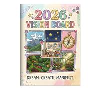 Agenda 2026 per lista dei desideri con idee veloci, con vari disegni di copertina per stili individuali e impostazione degli obiettivi