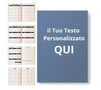 Agenda 2026 Personalizzabile A5 - Pianificatore Completo con Testo e Colori a Scelta - Planning Annuale, Mensile e Giornaliero con Spazio Appunti (Blu Chiaro, Contenuto BN 2)