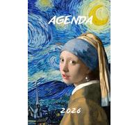 Agenda 2026: Petit format de poche, Semainier, Planificateur hebdomadaire, Format 10x15 cm, 116 pages sur papier crème 90g/m², Van Gogh, Vermeer