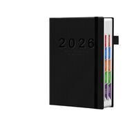 Agenda 2026 Quaderno del calendario 2026 Elenco di controllo della disciplina Gestione tempo Libro pianificazione(Black)