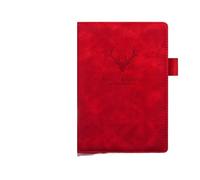 Agenda 2026 Quaderno retrò A5 con righe super spesse, diario di ricarica in pelle Soft Sense, promemoria for riunioni(Red)